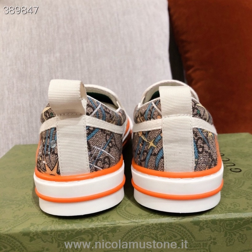 Qualità Originale Gucci X Disney Tennis 1977 Sneakers Slide On Pelle Di Vitello Pelle Collezione Autunno/inverno 2021 Beige