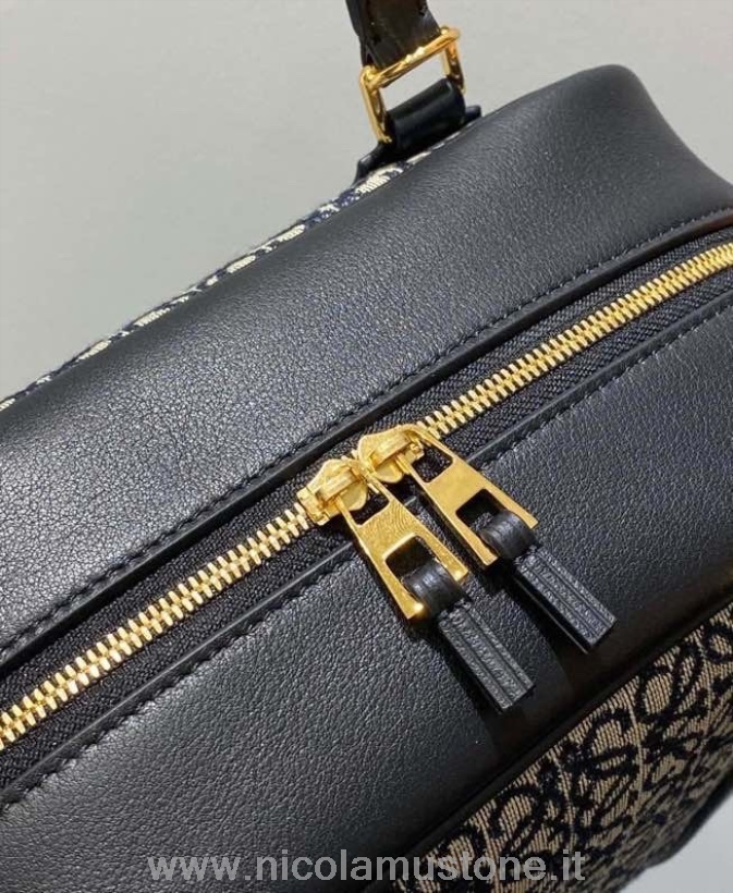 Qualità Originale Loewe Amazona Tote Bag 20cm 66091 Pelle Di Vitello Pelle Collezione Primavera/estate 2022 Nero