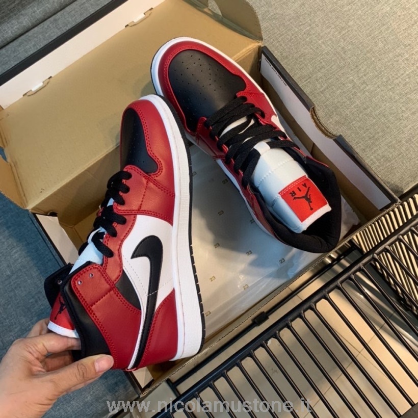 Qualità Originale Nike Air Jordan 1 Retro Aj1 Bannato Gs Mens Sneakers Rosso/bianco/nero