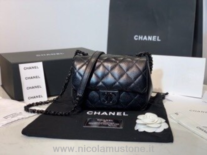 Qualità Originale Chanel Mini Borsa Quadrata Ultra Opaca As1784 18cm Pelle Caviale Collezione Primavera/estate 2020 Nero