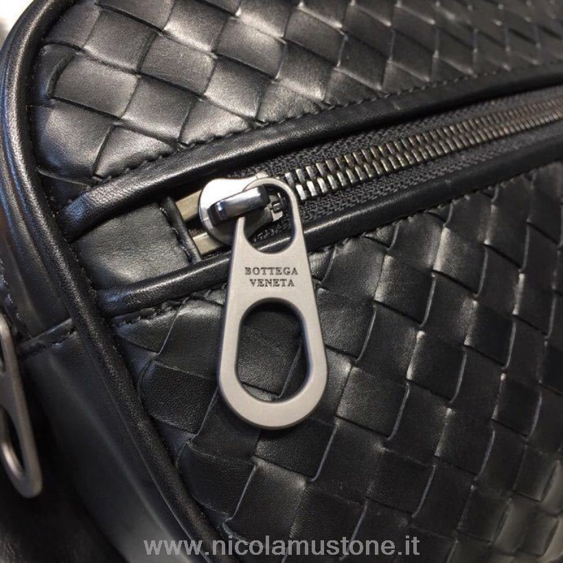 Original Quality Bottega Veneta Intrecciato Belt Fanny Pack Bag 24cm Nappa Leather Gold Hardware Fall/winter 2019 Collection Nero Black