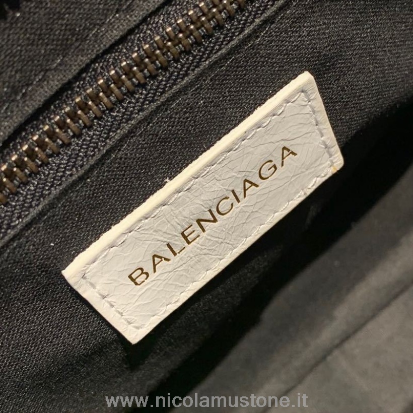 Qualità Originale Balenciaga Graffiti Classic City Bag 30 Cm Hardware Rutenio Pelle Di Agnello Collezione Primavera/estate 2019 Bianco/nero/rosa