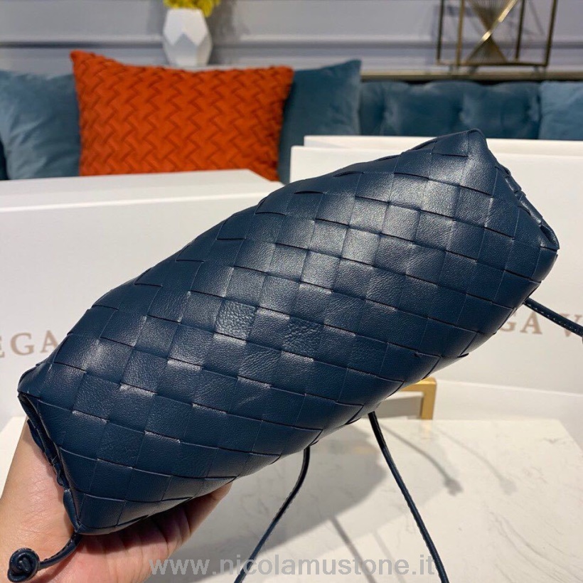 Qualità Originale Bottega Veneta The Pouch Bag 28cm Nappa Intrecciata Collezione Autunno/inverno 2019 Deep Blue