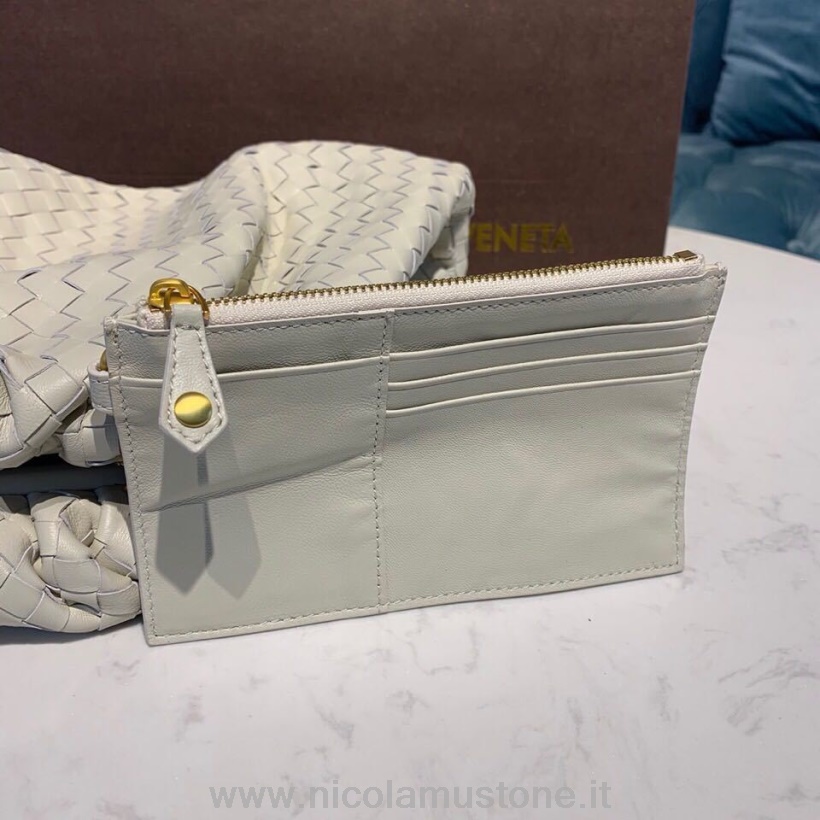 Qualità Originale Bottega Veneta The Pouch Bag 40cm Nappa Intrecciata Collezione Autunno/inverno 2019 Bianco