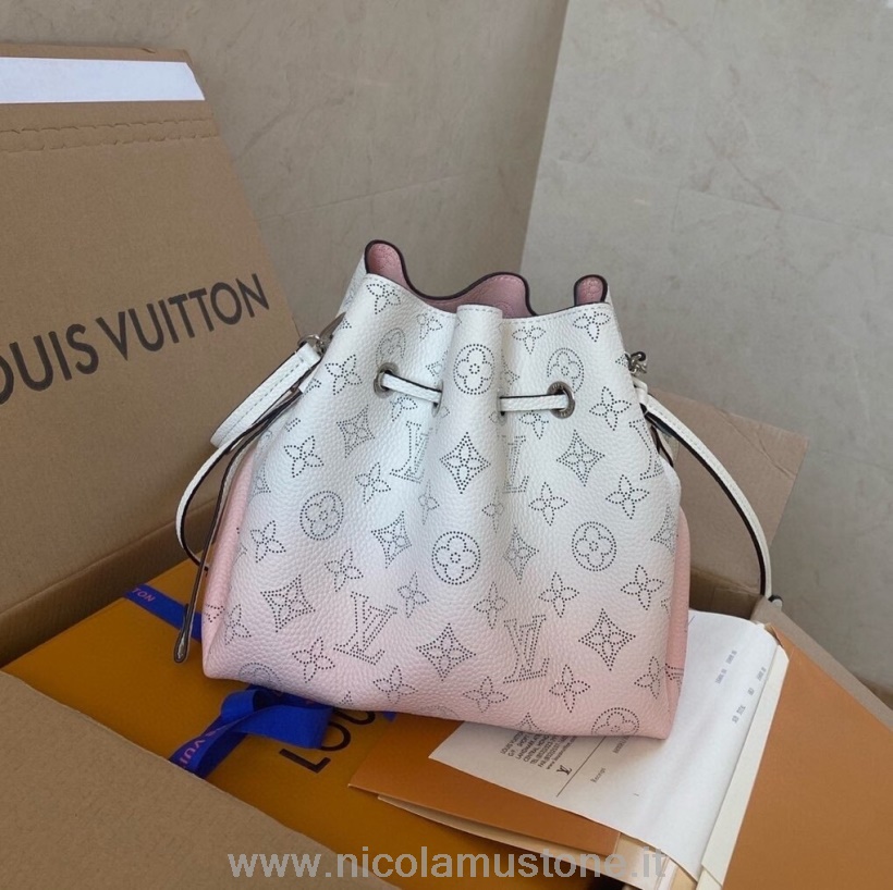 Qualità Originale Louis Vuitton Bella Borsa A Secchiello 22 Cm Pelle Di Vitello Mahina Collezione Primavera/estate 2021 M57856 Rosa Chiaro