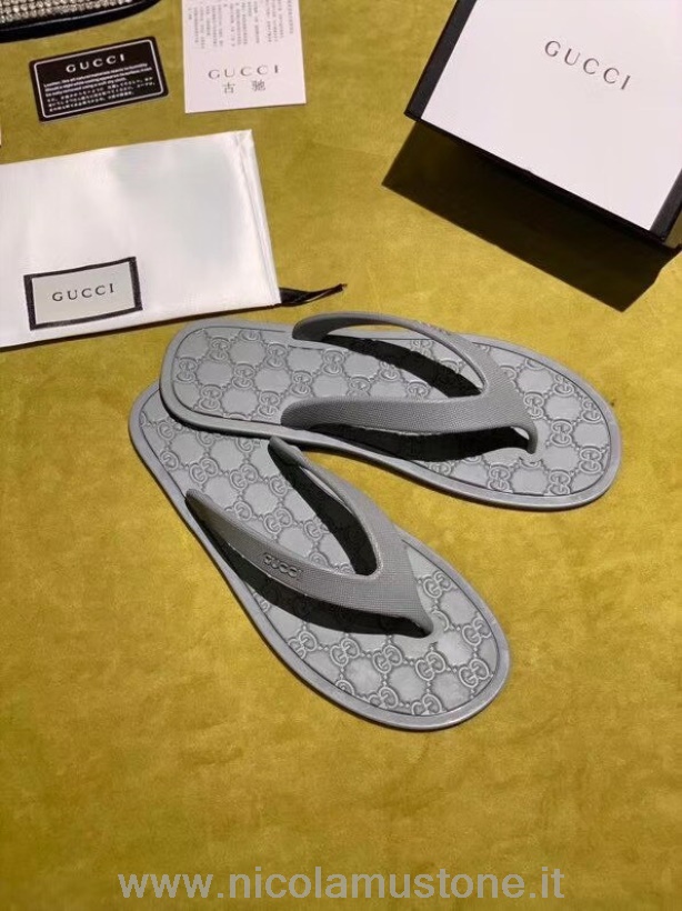 Originální Kvalitní Gumové Sandály Gucci Pvc Kolekce Jaro/léto 2020 šedé