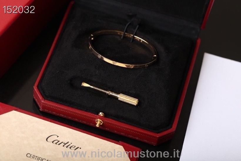 Originální Kvalitní Cartier Skinny Love Náramek žluté Zlato