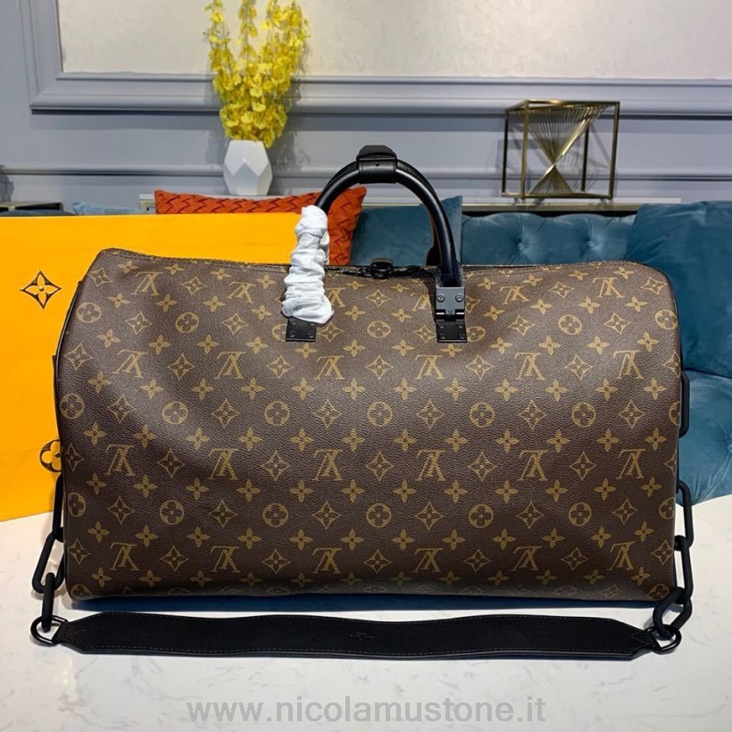 Originální Kvalita Louis Vuitton Keepall Bandouliere 50cm Monogram Plátno Podzim/zima 2019 Kolekce M44471 Hnědá