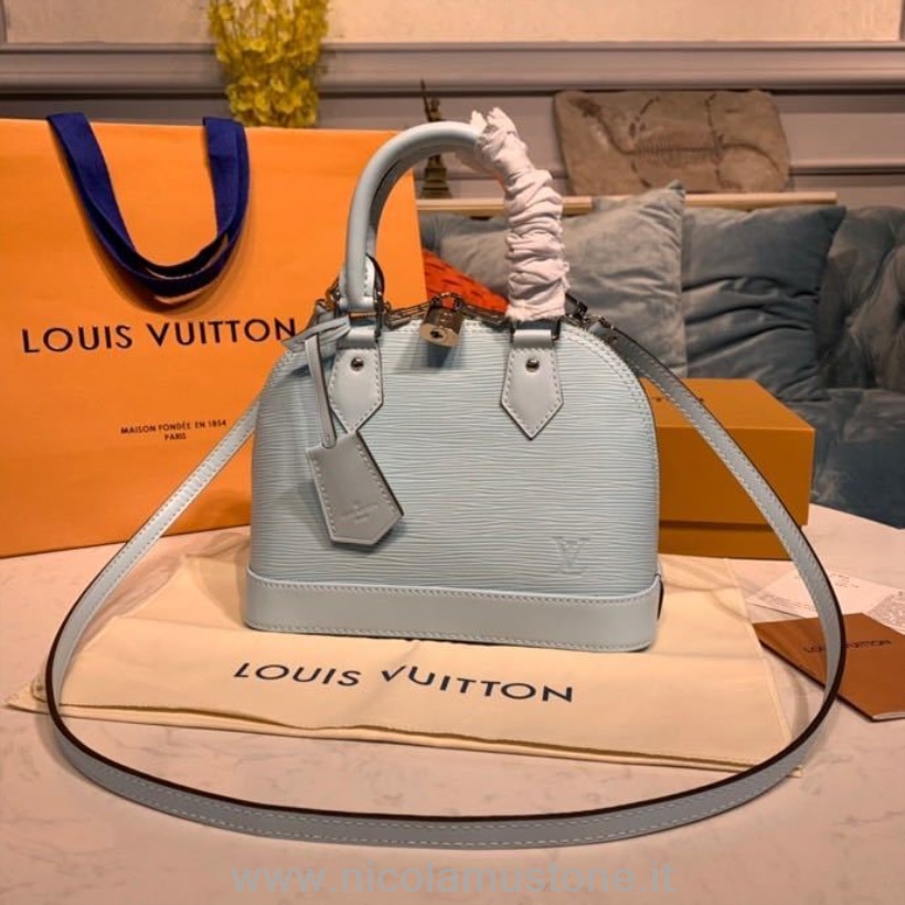 Originální Kvalita Louis Vuitton Alma Bb Taška 25cm Epi Plátno Kolekce Jaro/léto 2020 M40302 Světle Modrá