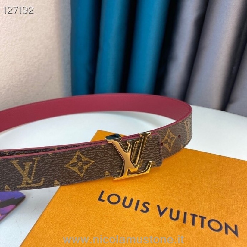 Originální Kvalita Louis Vuitton 3cm Pásek Zlatý Hardware Monogram Plátno Kolekce Podzim/zima 2020 Hnědá/rozinková