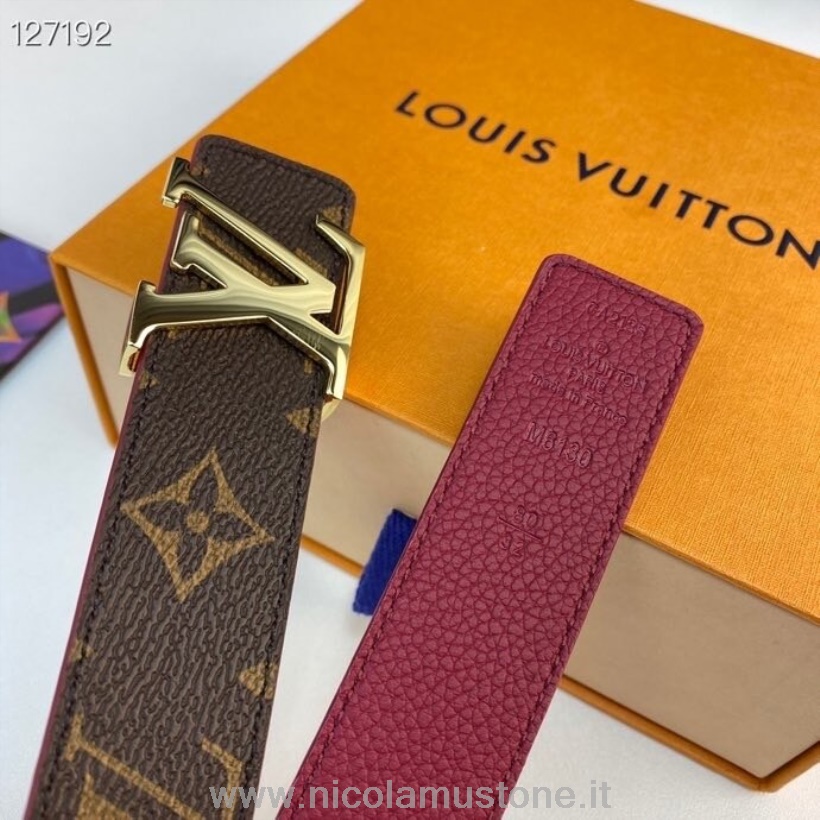 Originální Kvalita Louis Vuitton 3cm Pásek Zlatý Hardware Monogram Plátno Kolekce Podzim/zima 2020 Hnědá/rozinková
