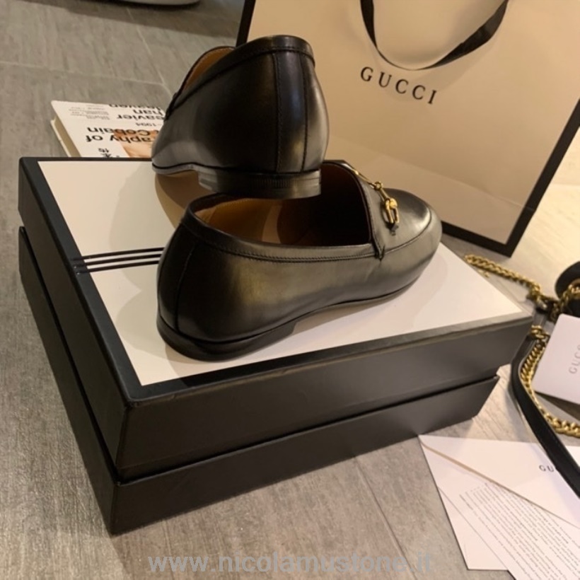 Originální Kvalitní Gucci Brixton Mokasíny Teletina Kůže Kolekce Jaro/léto 2020 černá