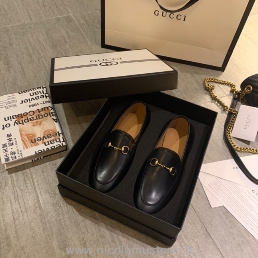 Originální Kvalitní Gucci Brixton Mokasíny Teletina Kůže Kolekce Jaro/léto 2020 černá