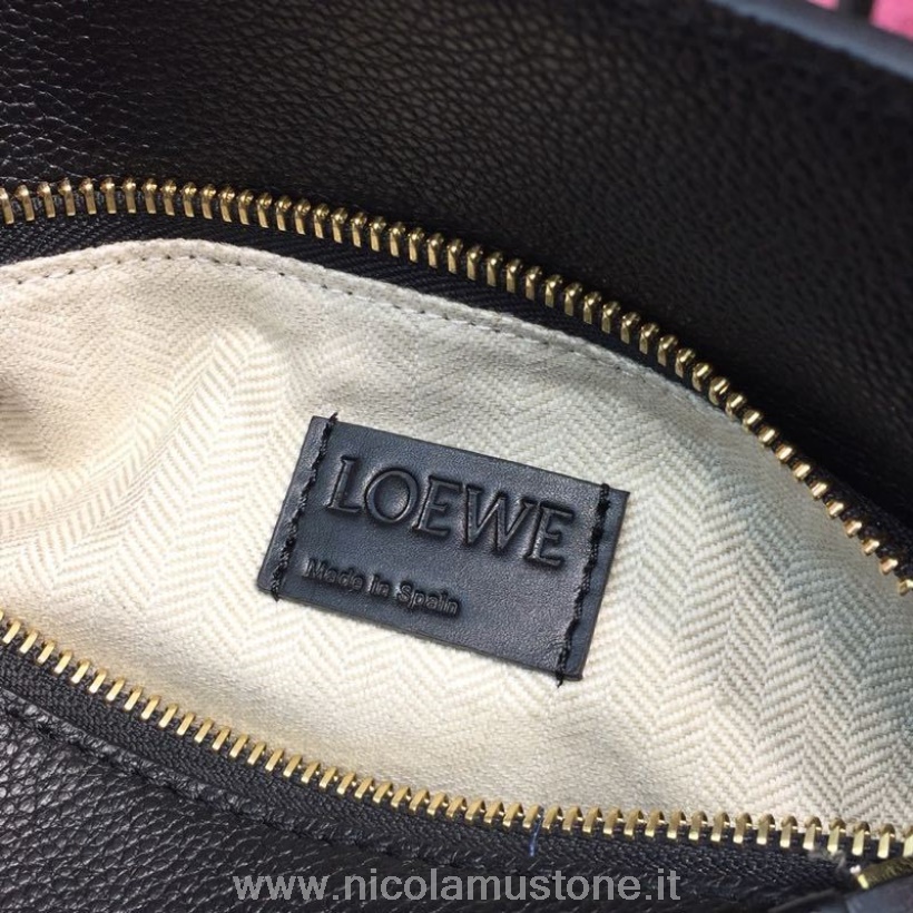 Originální Kvalitní Logická Taška Loewe 24cm Telecí Kůže Kolekce Jaro/léto 2020 černá