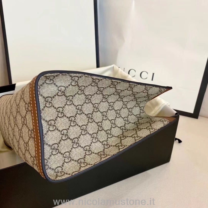 Originální Kvalitní Taška S Visacím Zámkem Gucci Gg 32cm Telecí Kůže Kolekce Podzim/zima 2020 Hnědá