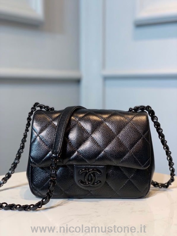 Original quality Chanel Ultra Matte Square Mini Bag AS1784 18cm Caviar Leather Spring/Summer 2020 Collection Black