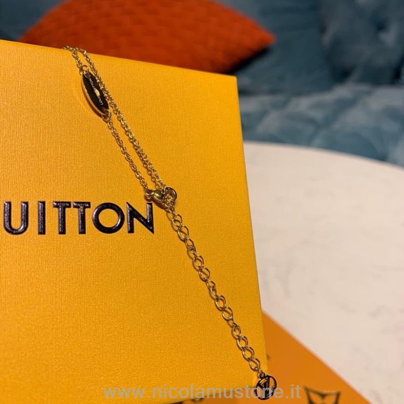 Originální Kvalita Louis Vuitton Monogram Přívěsek Náhrdelník Jaro/léto 2020 Kolekce M61073 Zlatá