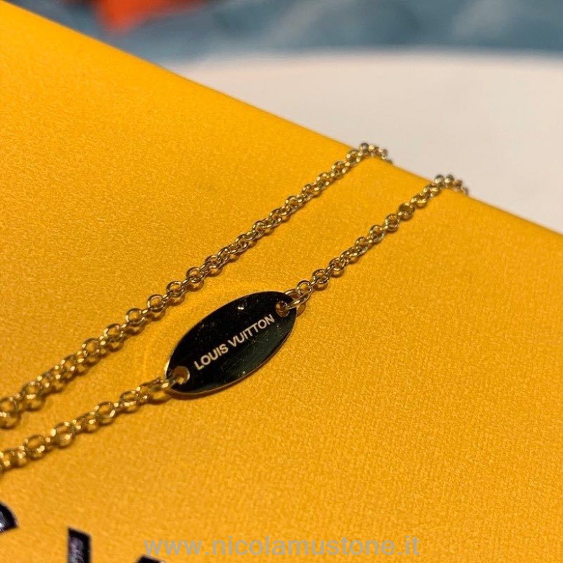 Originální Kvalita Louis Vuitton Monogram Přívěsek Náhrdelník Jaro/léto 2020 Kolekce M61073 Zlatá
