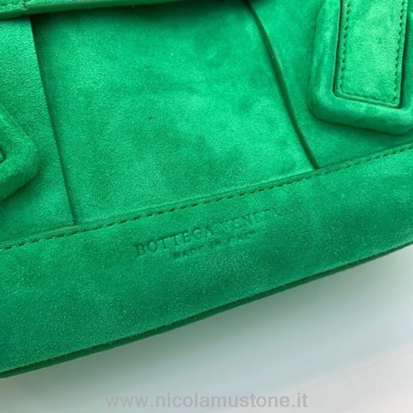 Originální Kvalitní Taška Přes Rameno Bottega Veneta Arco 33cm Semiš/telecí Kůže Kolekce Jaro/léto 2020 Jarní Zelená
