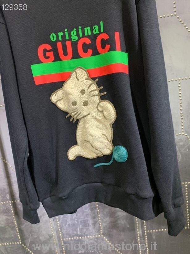 Originální Kvalitní Gucci Originální Butikový Unisex Svetr Kolekce Podzim/zima 2020 černá