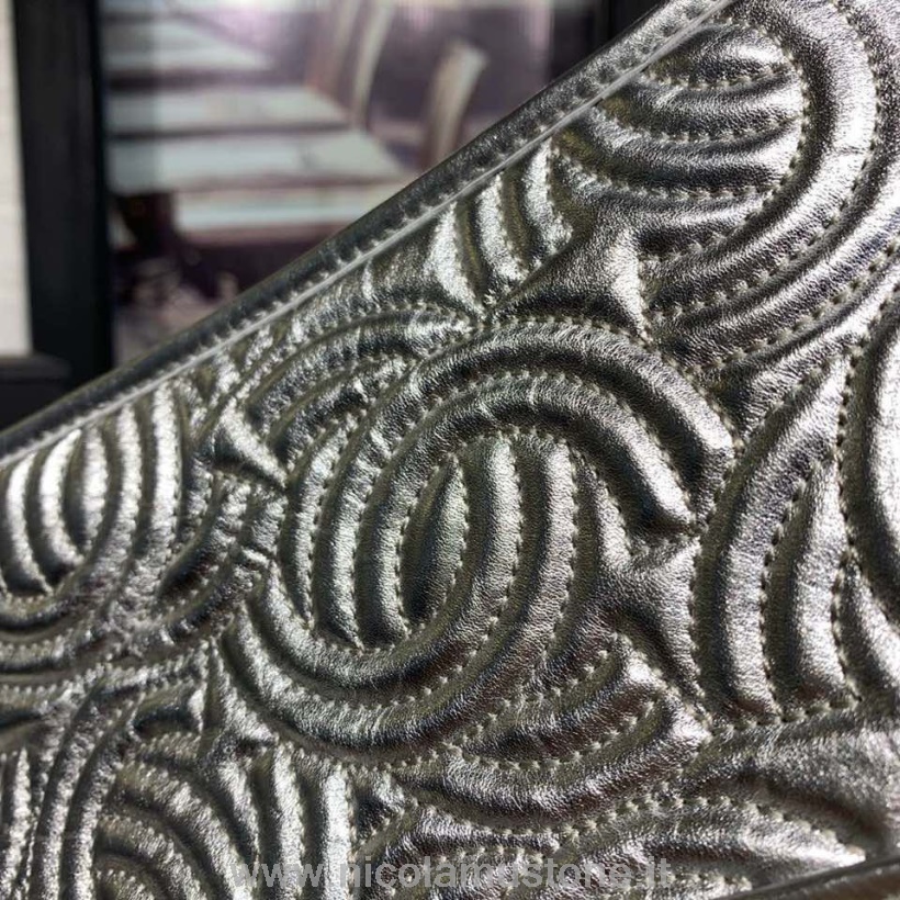 Originální Kvalita Chanel Camelia Gabrielle Tulák Taška 20cm Teletina Kůže Jaro/léto Akt 1 2019 Kolekce Stříbrná