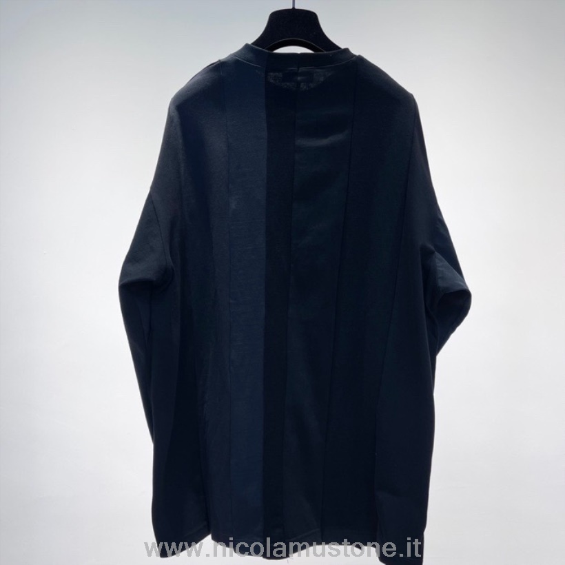 Originální Kvalitní Balenciaga Oversized Pruhovaný Svetr S Dlouhým Rukávem Kolekce Podzim/zima 2021 černá/šedá