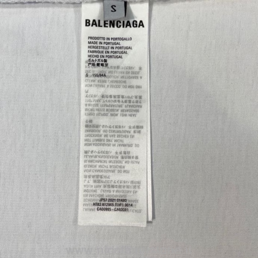 Originální Kvalitní Tričko Balenciaga Stars Krátký Rukáv Kolekce Podzim/zima 2021 Bílá/růžová