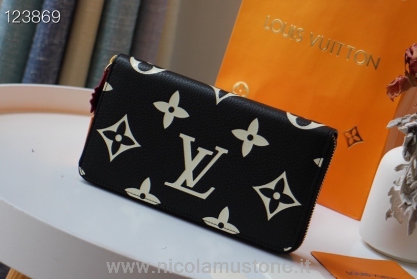 Originální Kvalitní Louis Vuitton Crafty Zippy Peněženka 20cm Monogram Empreinte Plátno Kolekce Jaro/léto 2020 M69698 černá