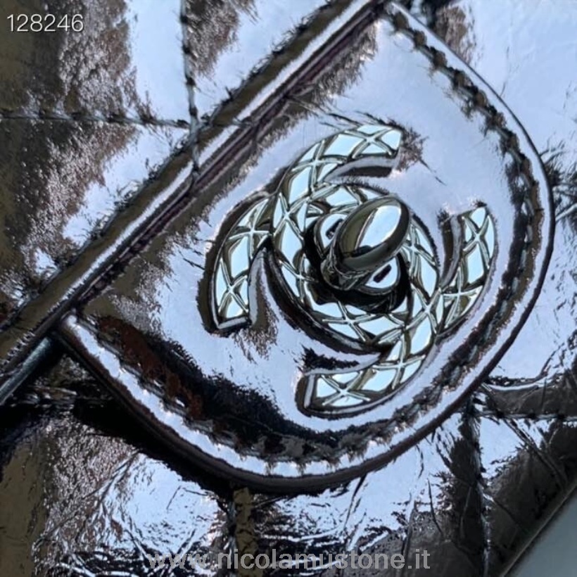 Originální Kvalitní Kabelka Chanel Kruhová Rukojeť 18cm Staré Zlaté Kování Kozí Kůže Kolekce Jaro/léto 2020 Cínová