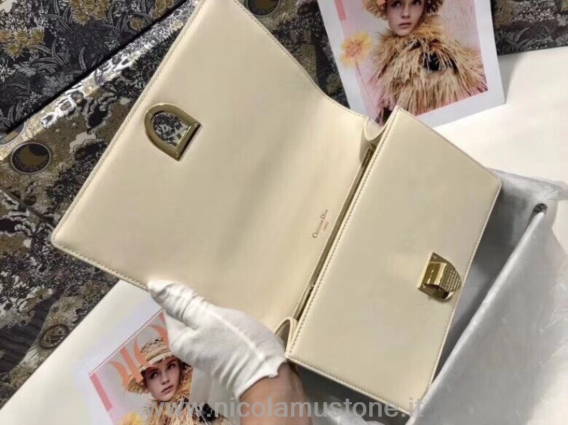 Originální Kvalitní Christian Dior Dioráma Archicannage Taška 22cm Vyšívané Plátno Zlaté Kování Podzim/zima 2019 Kolekce Béžová