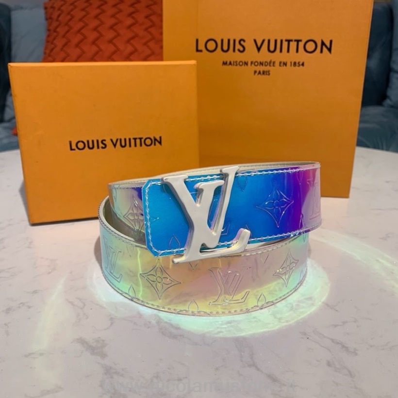 Originální Kvalita Louis Vuitton Tvar Lv 40mm Průsvitný Pvc Oboustranný Pásek Jaro/léto 2019 Kolekce M0219t Bílá
