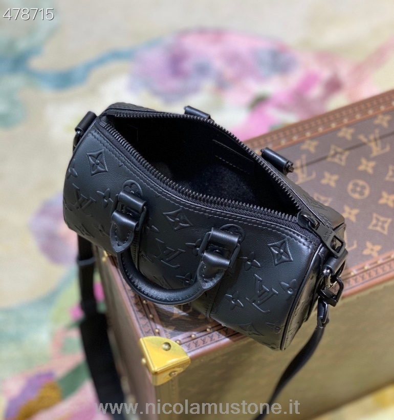 Originální Kvalita Louis Vuitton Keepall Xs Taška 20cm Monogram Těsnění Hovězí Kůže Plátno Jaro/léto 2021 Kolekce M57961 černá