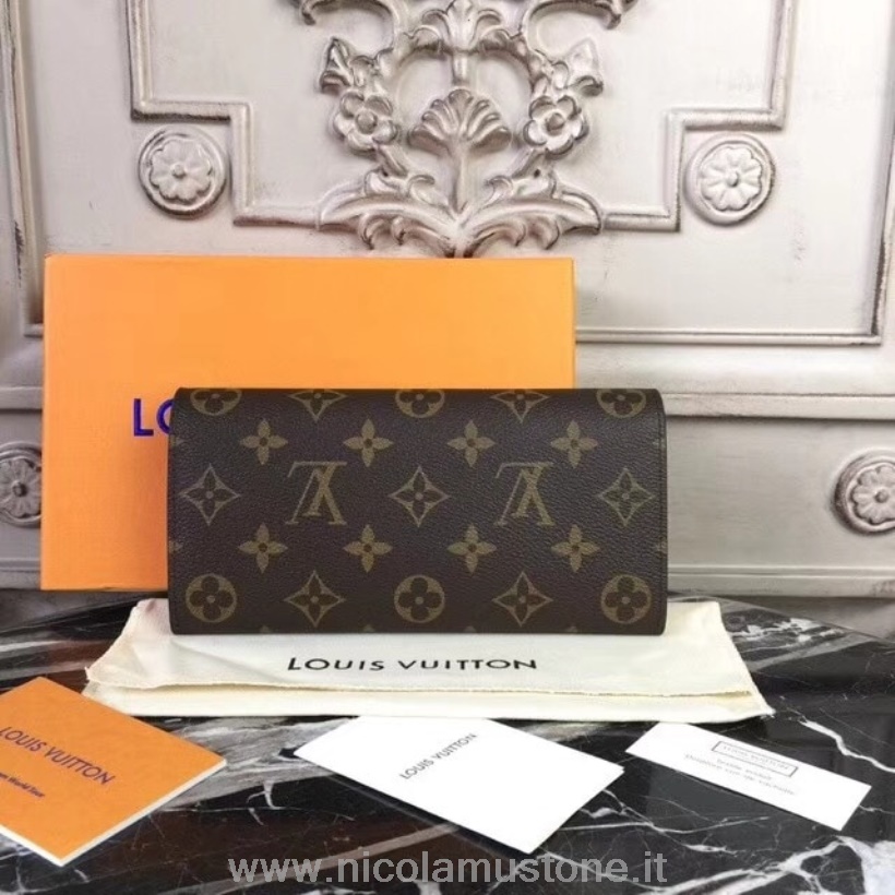 Originální Kvalita Louis Vuitton Emilie Peněženka Monogram Plátno Jaro/léto 2018 Kolekce M60698 Broskev