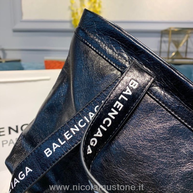 Originální Kvalitní Nákupní Taška Balenciaga 25cm Telecí Kůže Kolekce Podzim/zima 2019 černá