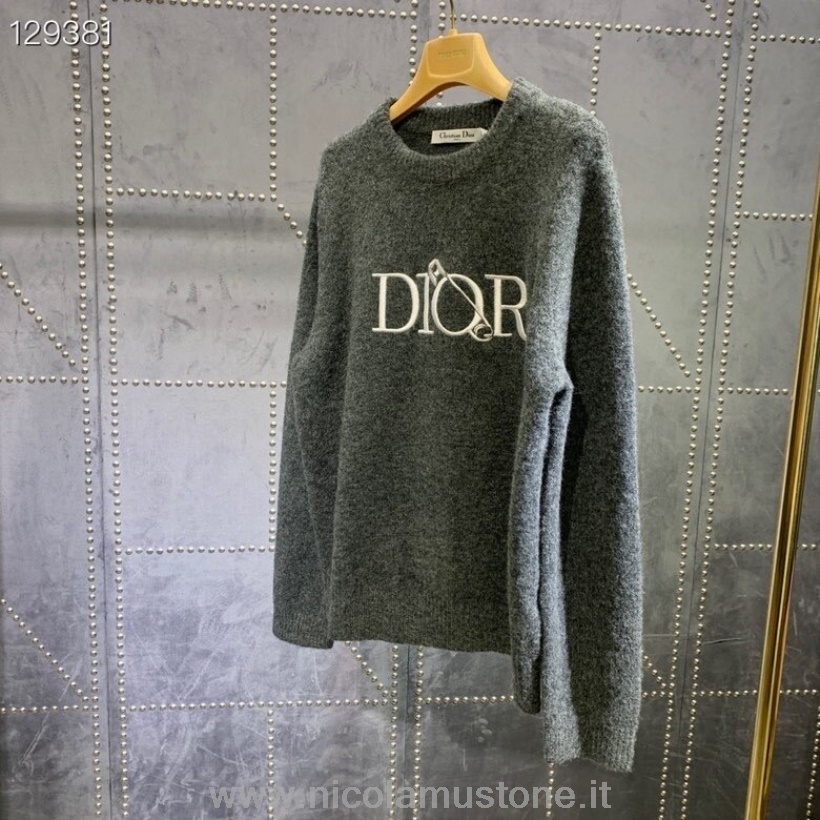 Originální Kvalitní Zavírací špendlík Christian Dior Unisex Svetr Podzim/zima 2020 Kolekce černá