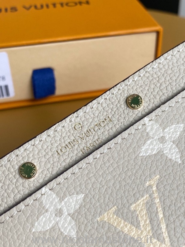 Originální Kvalitní Doplňky Louis Vuitton Mini Pochette 12cm Monogram Empreinte Kůže Jaro/léto 2021 Kolekce M80401 Smetana/šafrán