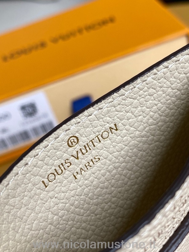 Originální Kvalitní Doplňky Louis Vuitton Mini Pochette 12cm Monogram Empreinte Kůže Jaro/léto 2021 Kolekce M80401 Smetana/šafrán