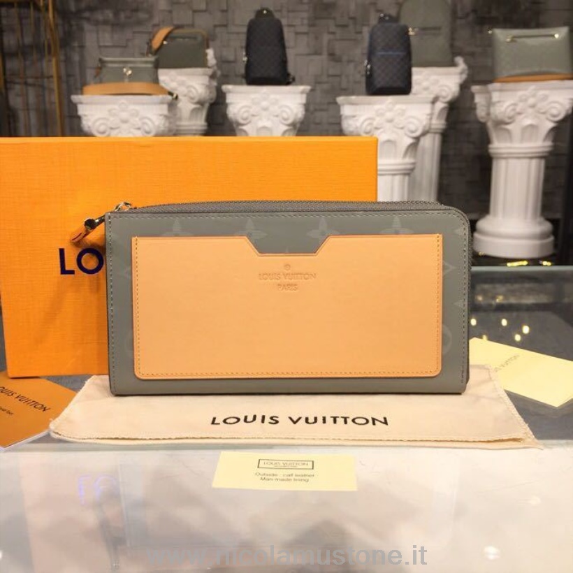 Originální Kvalita Louis Vuitton Cosmos Peněženka Monogram Titanové Plátno Podzim/zima 2018 Kolekce M63237 šedá