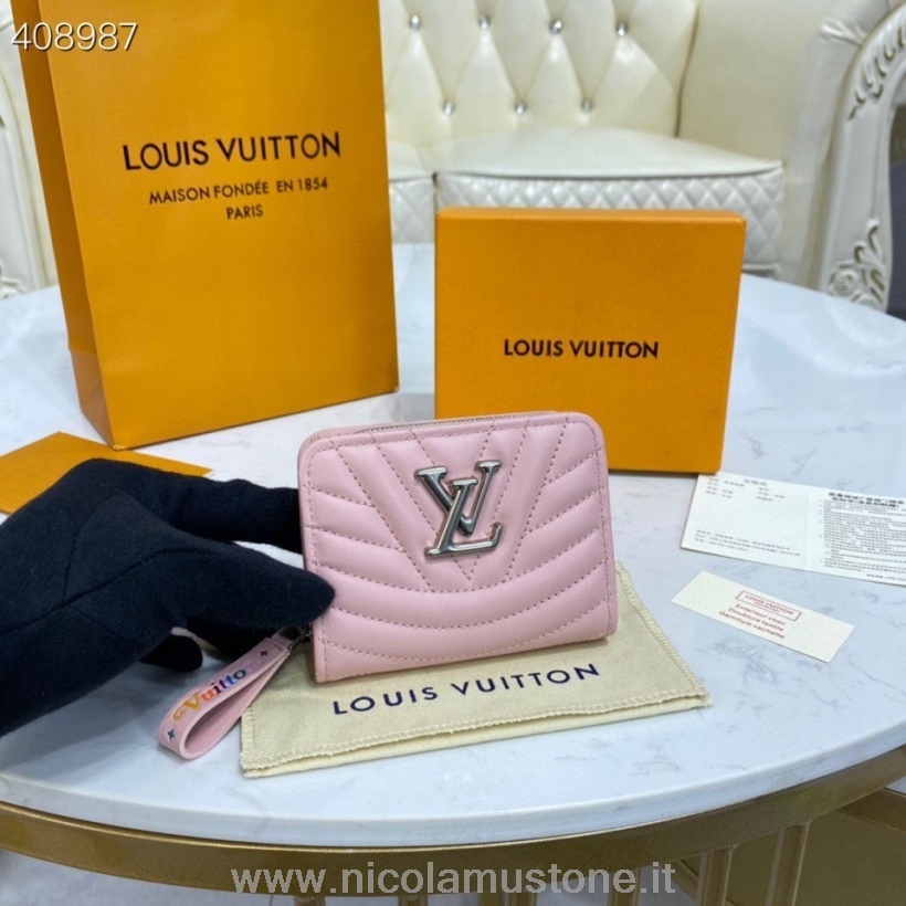 Originální Kvalita Louis Vuitton New Wave Kompaktní Zipová Peněženka 12cm Telecí Kůže Kolekce Jaro/léto 2021 M63730 Růžová
