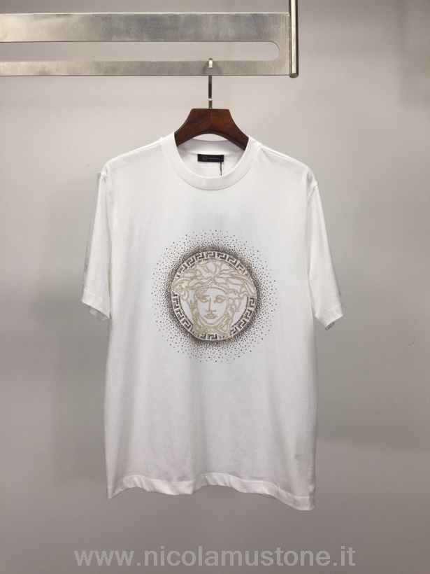 Originální Kvalitní Tričko Versace Medusa S Krátkým Rukávem Kolekce Jaro/léto 2022 Bílé