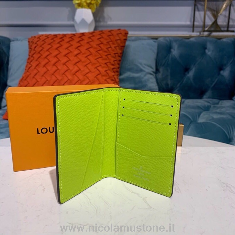 Originální Kvalitní Kapesní Organizér Louis Vuitton 12cm Monogram Plátno Kolekce Jaro/léto 2019 M30301 žlutá