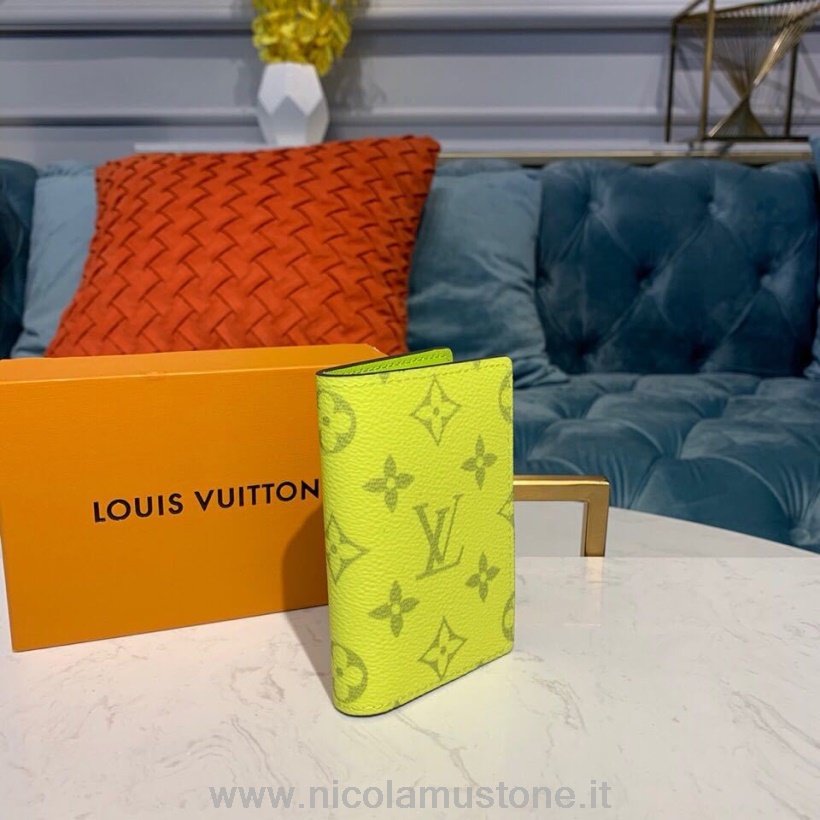 Originální Kvalitní Kapesní Organizér Louis Vuitton 12cm Monogram Plátno Kolekce Jaro/léto 2019 M30301 žlutá