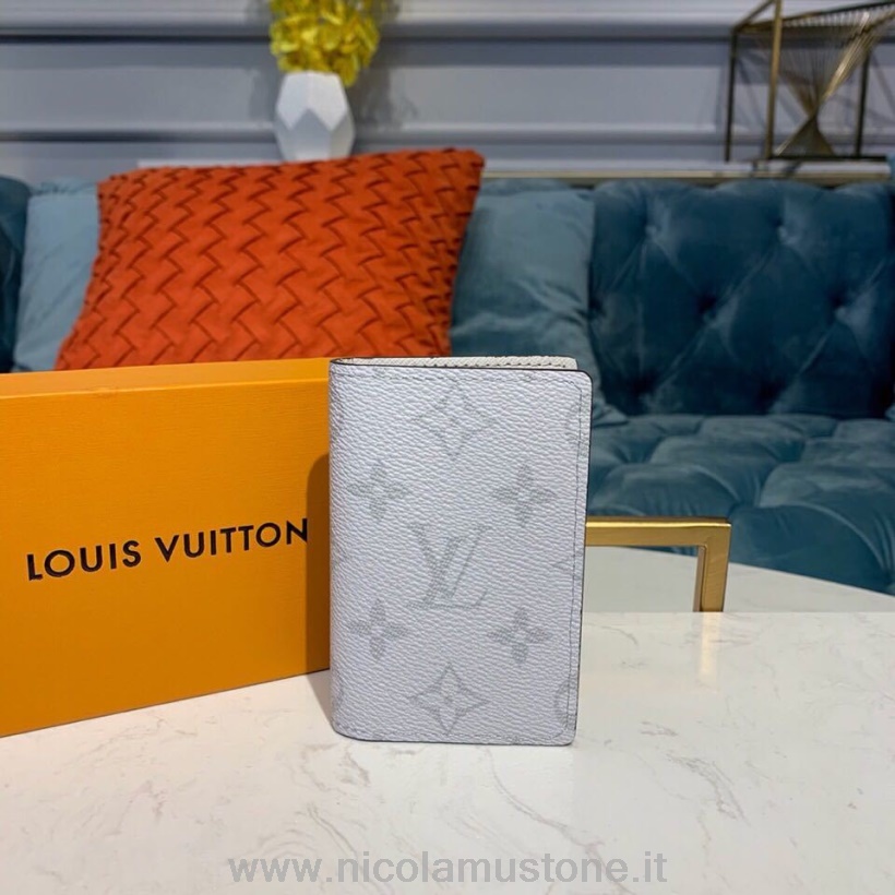 Originální Kvalitní Kapesní Organizér Louis Vuitton 12cm Monogram Plátno Kolekce Jaro/léto 2019 M30301 Bílá