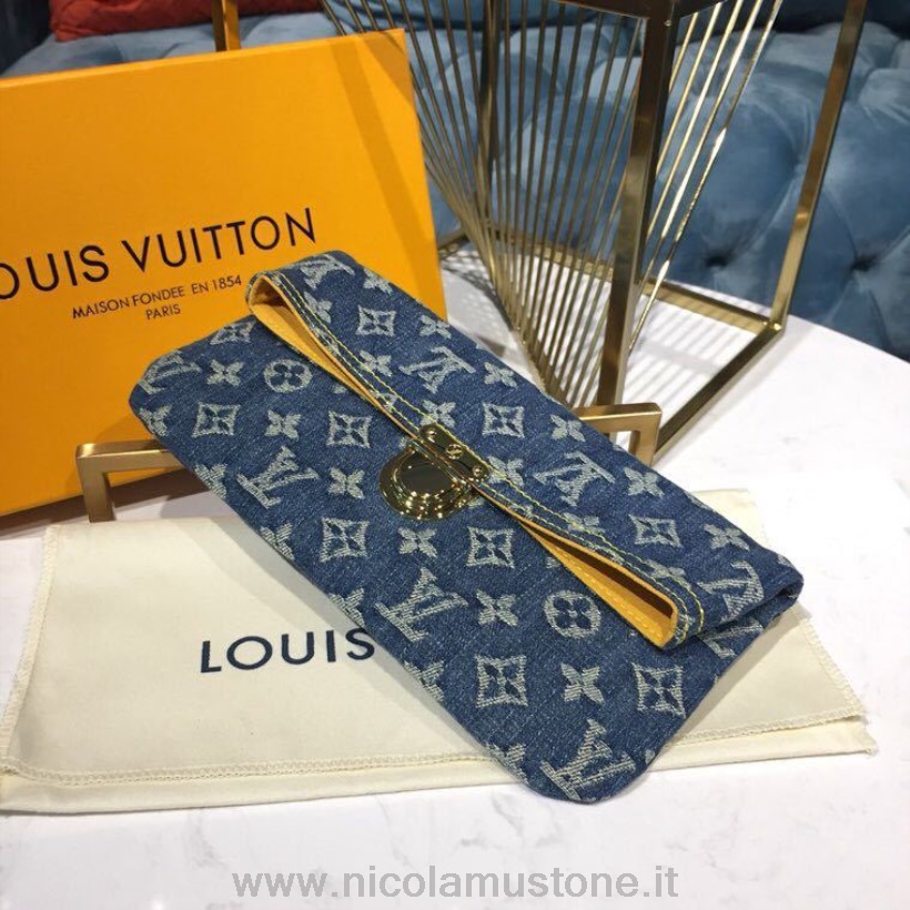 Originální Kvalita Louis Vuitton Taška Na Peněženku Taška Přes Rameno 18cm Monogram Denim Plátno Jaro/léto 2019 Kolekce M44472 Modrá