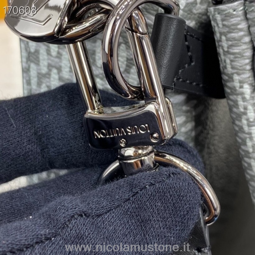 Originální Kvalitní Louis Vuitton Trio Messenger Bag 25cm Obří Damier Grafitové Plátno Kolekce Podzim/zima 2020 N50017 šedá