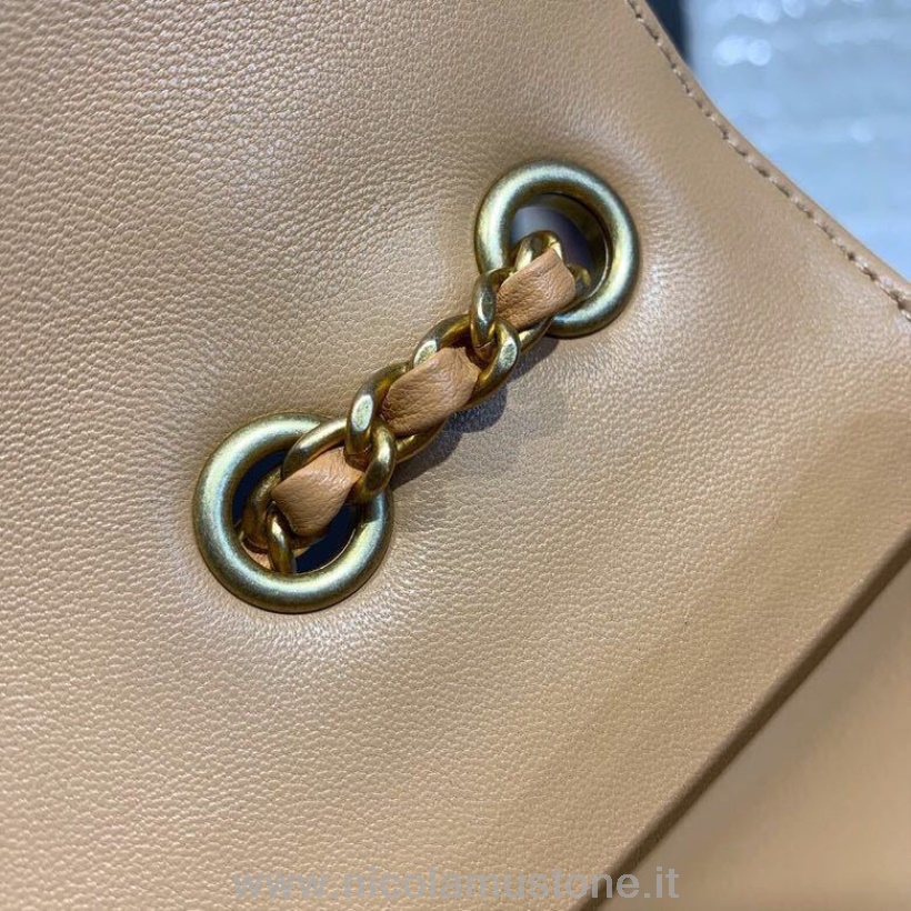 Originální Kvalita Chanel Cc šik Malá Taška S Klopou 22cm Jehněčí Kůže Kolekce Před Podzimem 2019 Zlatá