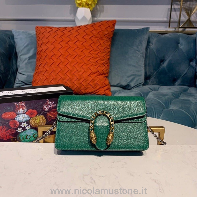 Originální Kvalitní Taška Přes Rameno Gucci Woc Mini Dionysus 16cm 476432 Teletina Kůže Podzim/zima 2019 Kolekce Zelená