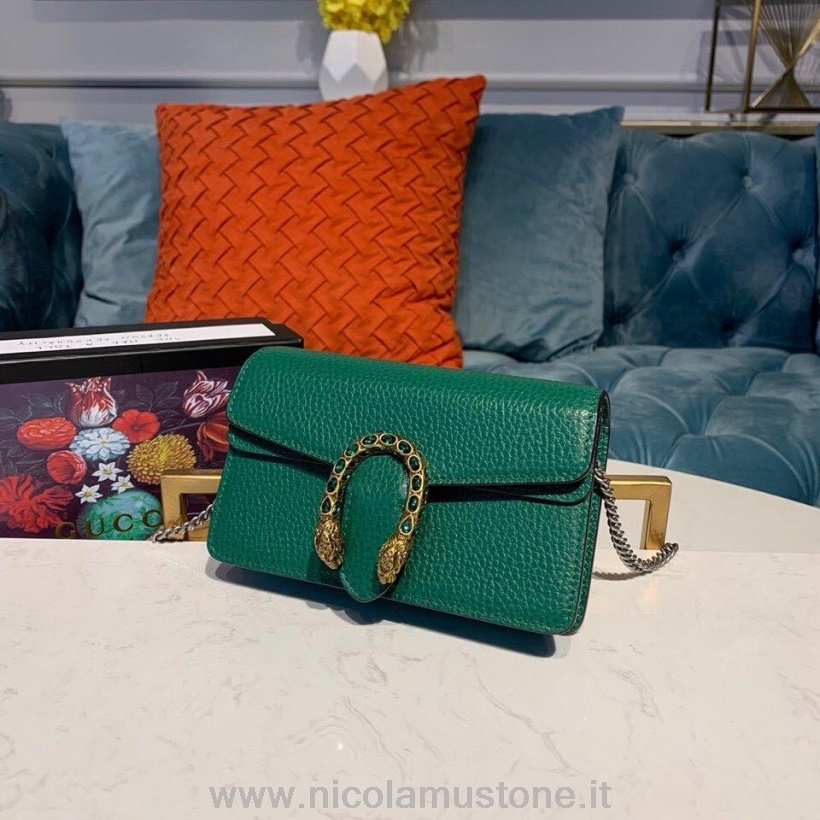 Originální Kvalitní Taška Přes Rameno Gucci Woc Mini Dionysus 16cm 476432 Teletina Kůže Podzim/zima 2019 Kolekce Zelená