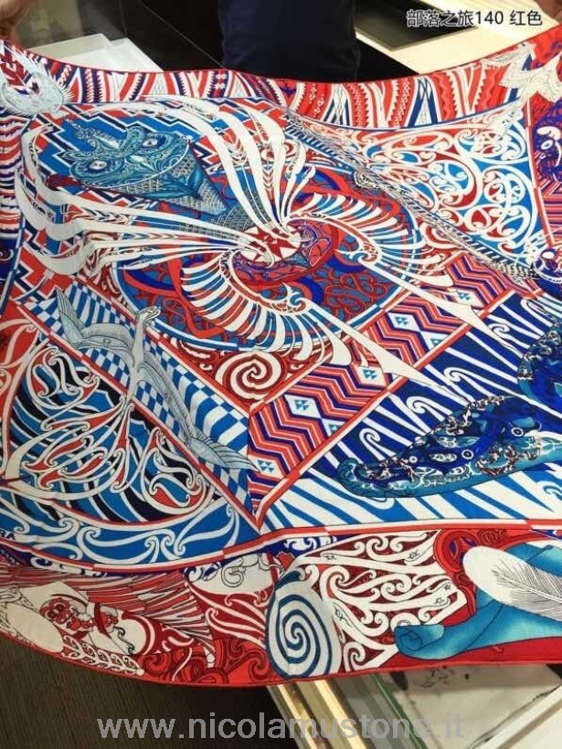 Originální Kvalita Hermes Kawa Ora Sova šátek šátek 140cm Kolekce Podzim/zima 2020 Fuchsiová