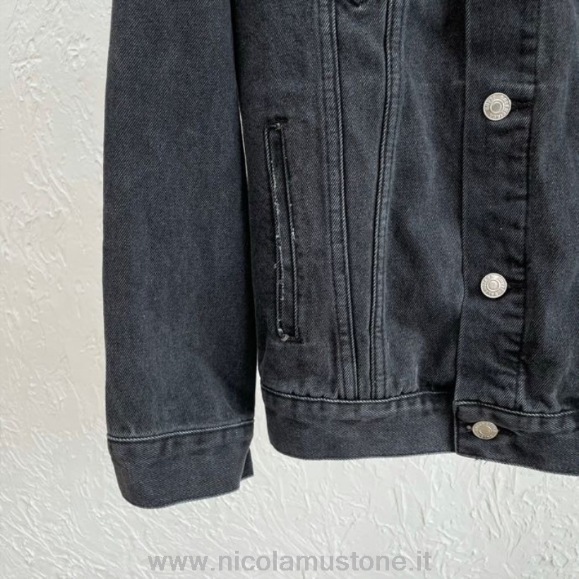 Giacca Di Jeans Oversize Balenciaga X Simpsons Di Qualità Originale Collezione Primavera/estate 2022 Nera